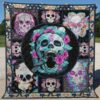 Skull Quilt Blanket Ver 45  Quilt